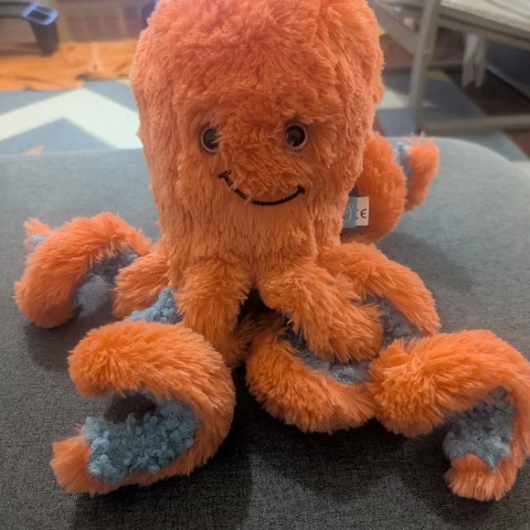 Manhattan Toy Cuddly Orange and Blue Octopus Plush - Picture 1 of 2